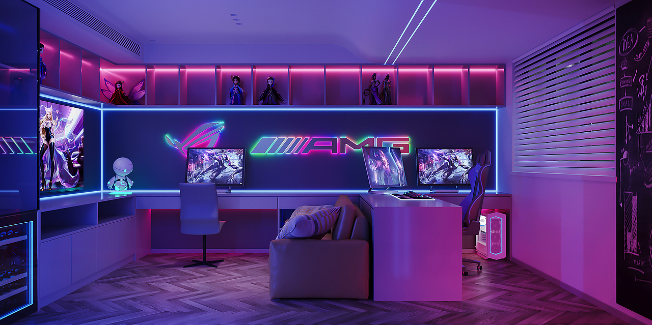 现代轻奢风格效果图