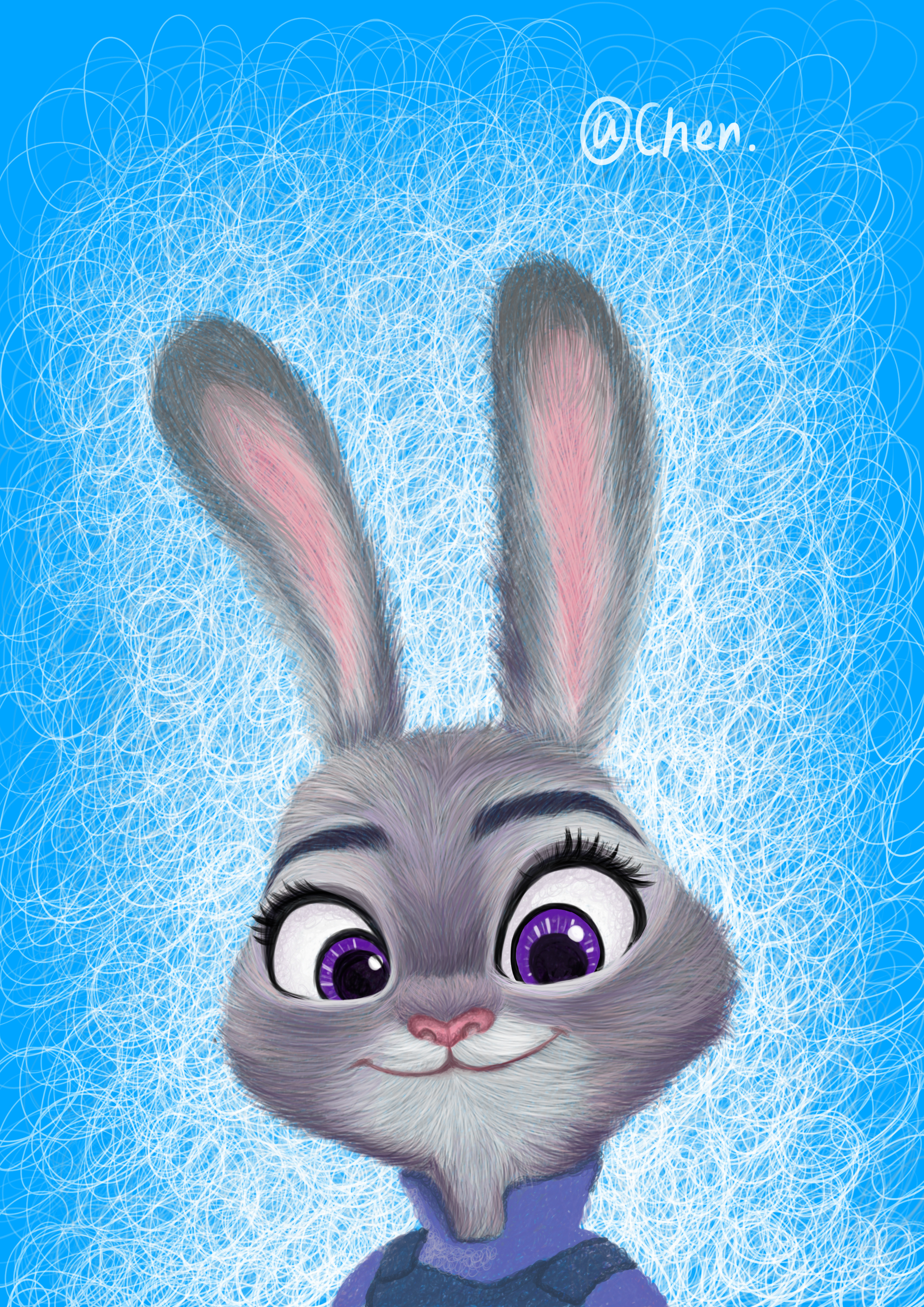 线圈插画 《疯狂动物城》朱迪警官