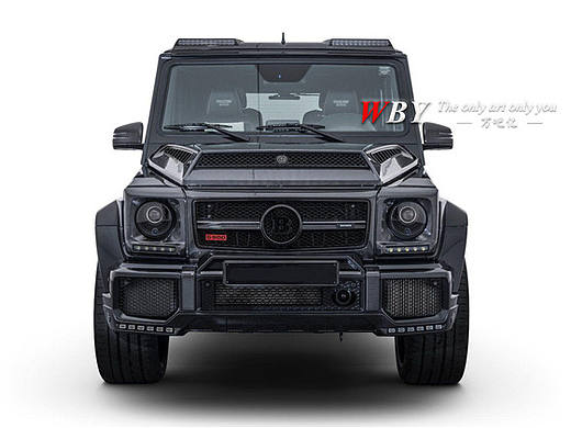 奔驰G级改装BRABUS900碳纤维机盖巴博士引擎盖大包围