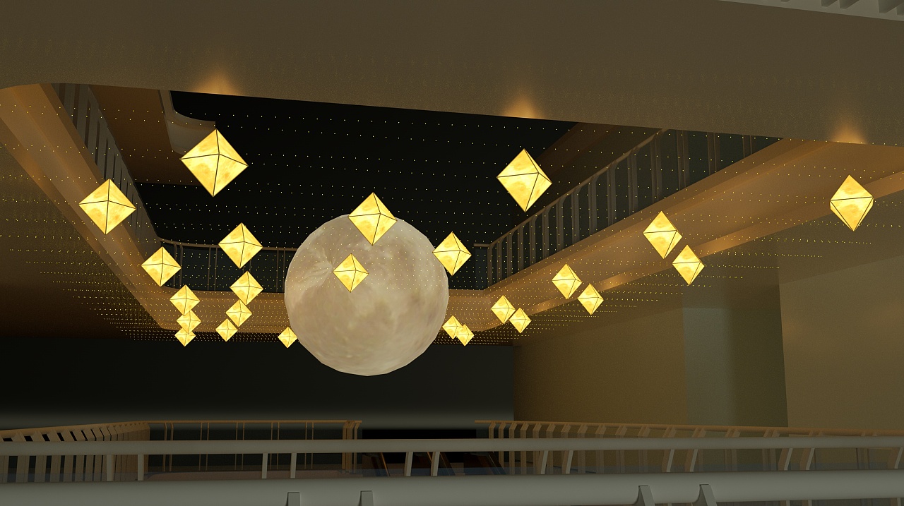 商业街中空吊挂之春夏秋冬四季吊饰