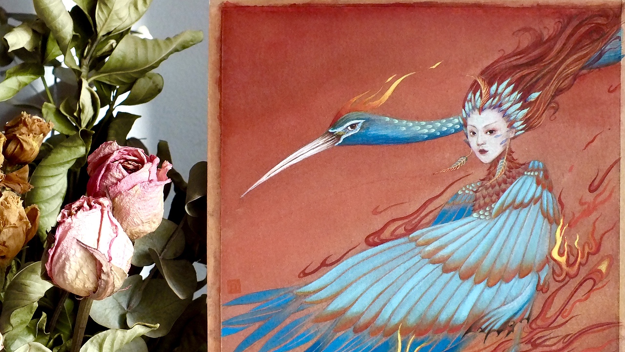 山海经系列之《毕方》|插画|创作习作|凉小天儿 - 原创作品 - 站酷