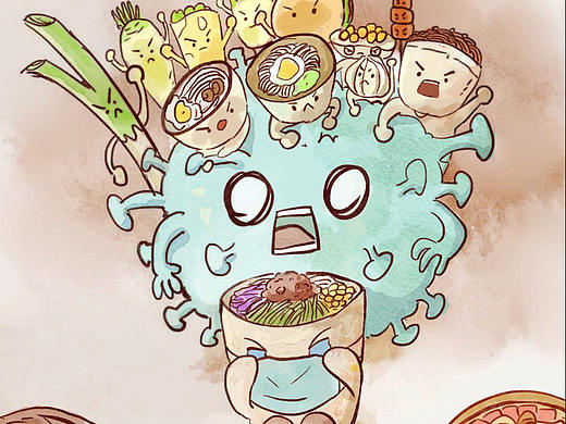 炸醬面！別怕！（個(gè)人主頁(yè)-ZNDU1OTU4OTY=） - 短篇/格漫 - 站酷設(shè)計(jì)師時(shí)間靜止蛙原創(chuàng)素材 - 站酷ZCOOL