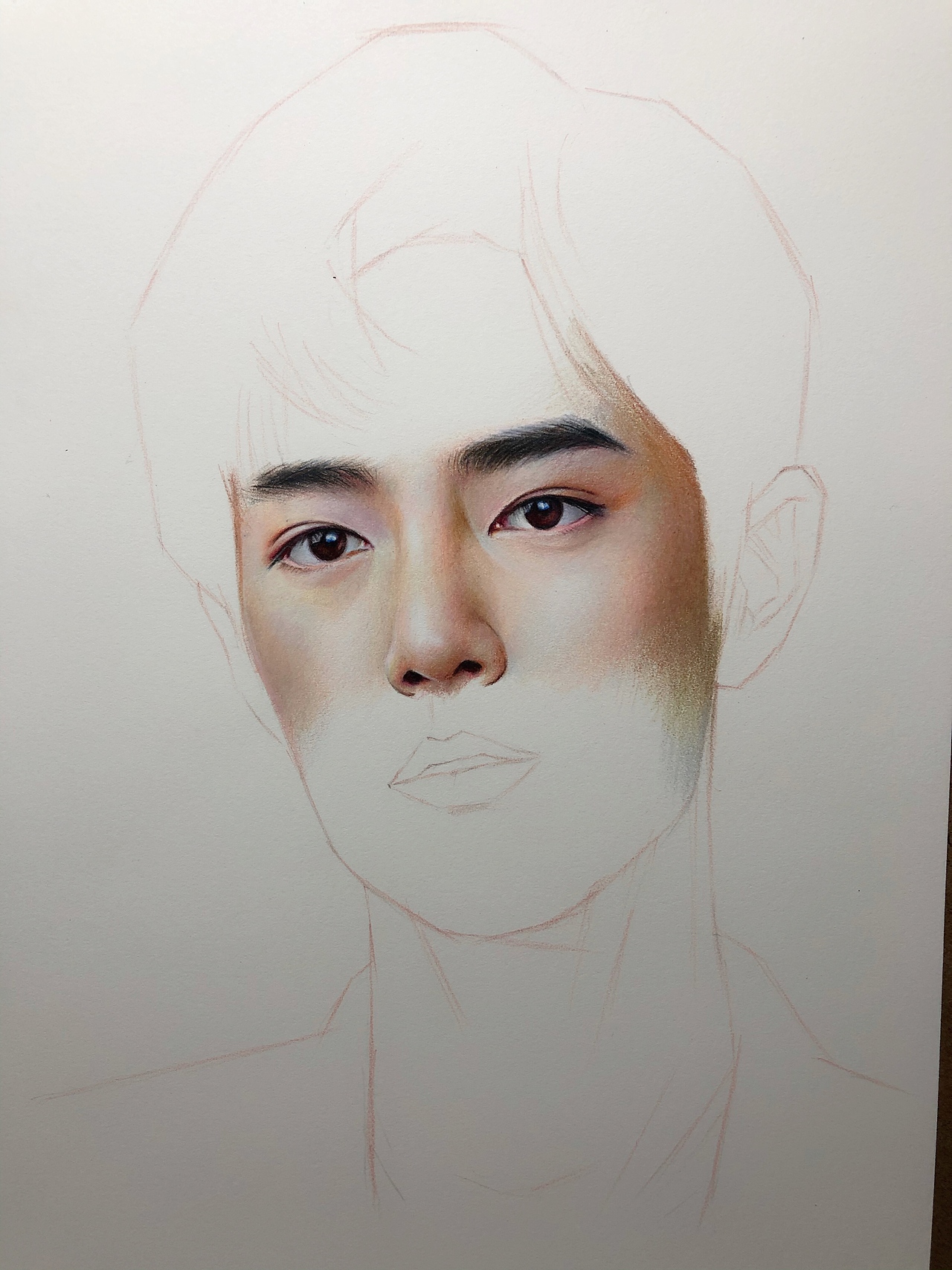 彩铅肖像《肖战》