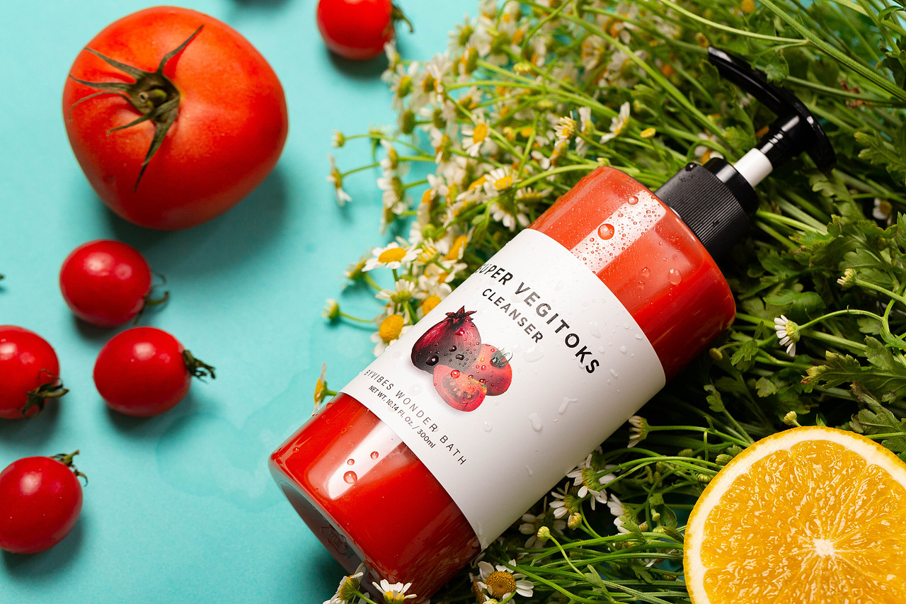 菲凡芭丝绿果蔬/红果蔬精华泡泡洁面