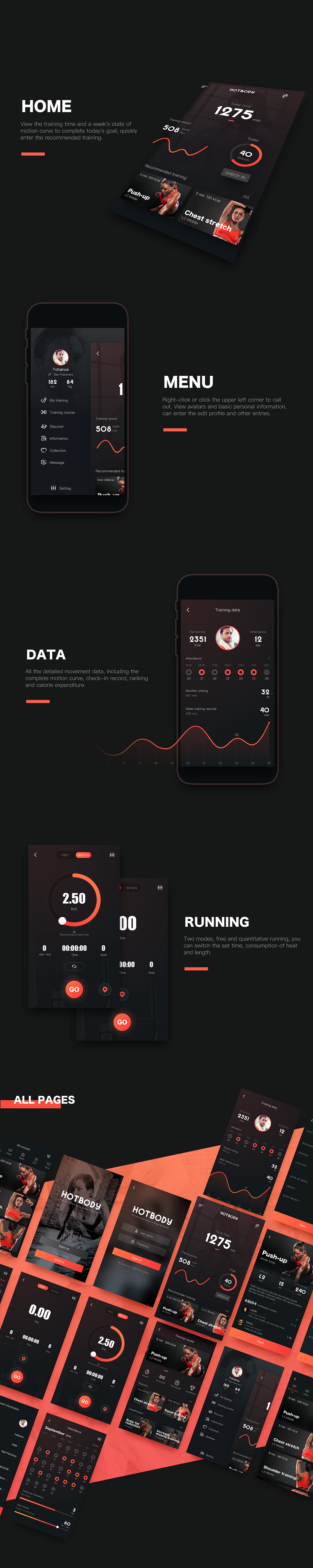 Hotbody app redesign（图ZNjU3OTUwNDA=） - APP界面 - 站酷设计师SumanX原创素材 - 站酷ZCOOL