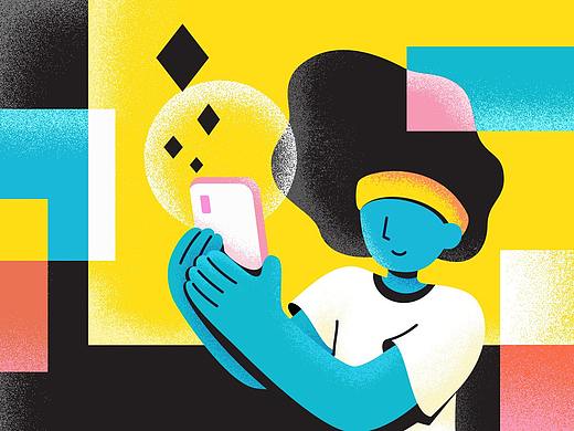 oppo-年终时刻封面-超扁平躁点风格插图
