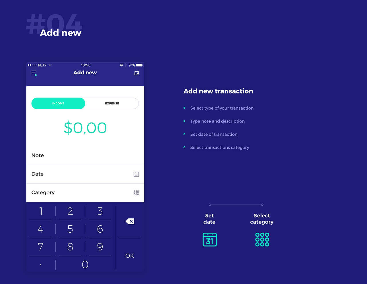 MyWallet - Manage Your Budget（图ZMTU4NDU0MzQw） - APP界面 - 站酷设计师KarolCicho原创素材 - 站酷ZCOOL