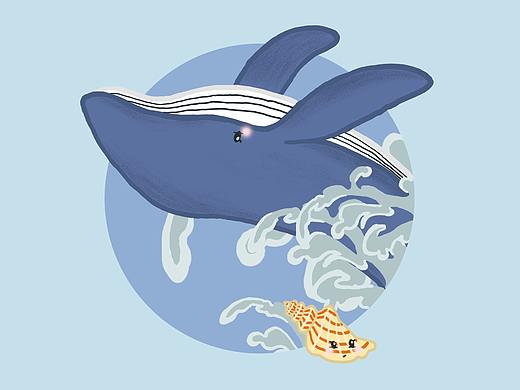 绘本《小海螺和大鲸鱼》