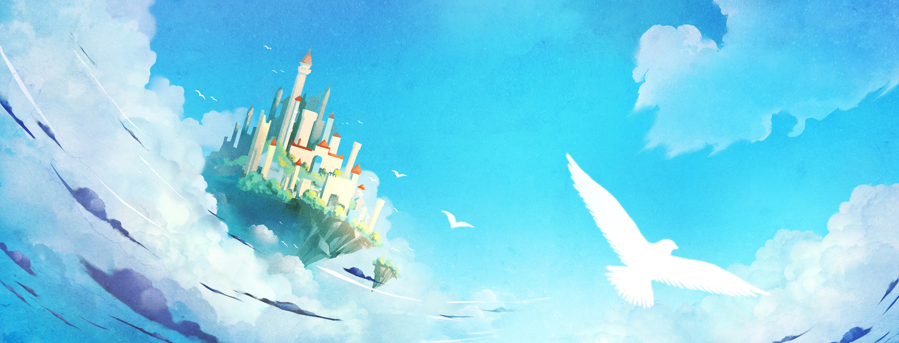 天空之城|插画|插画习作|申小涯 - 原创作品 - 站酷 (zcool)