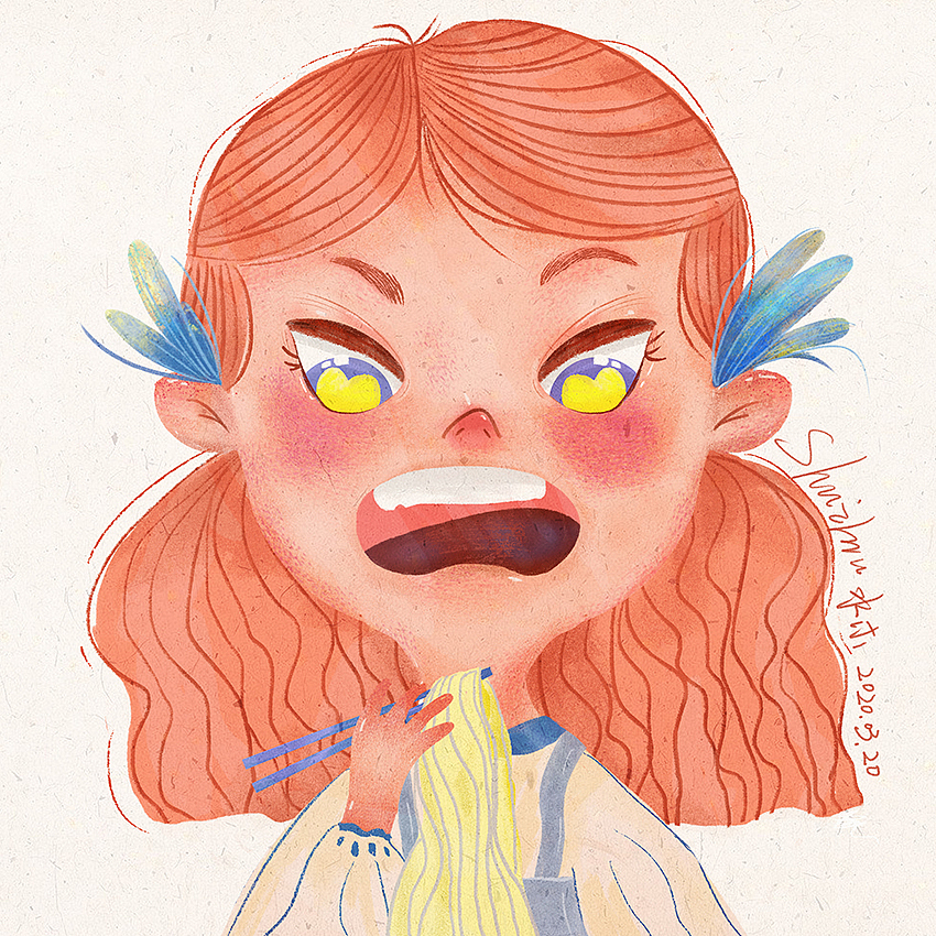 【原创】可爱少女插画（图ZMjAzNDc5MzYw） - 艺术插画 - 站酷设计师ShuiMu水沐原创素材 - 站酷ZCOOL