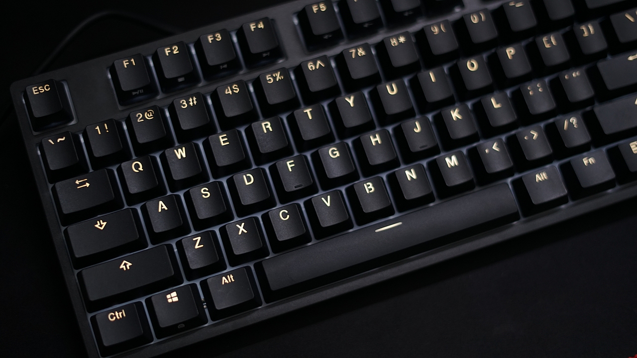 杜伽k310黑色白光版机械键盘茶轴