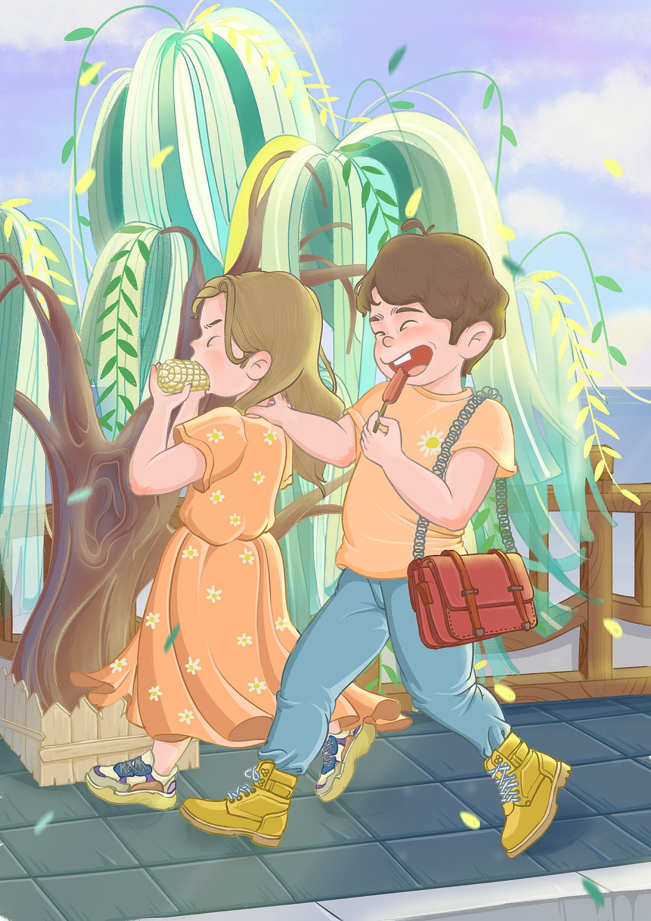 情侣日常——饭后散步