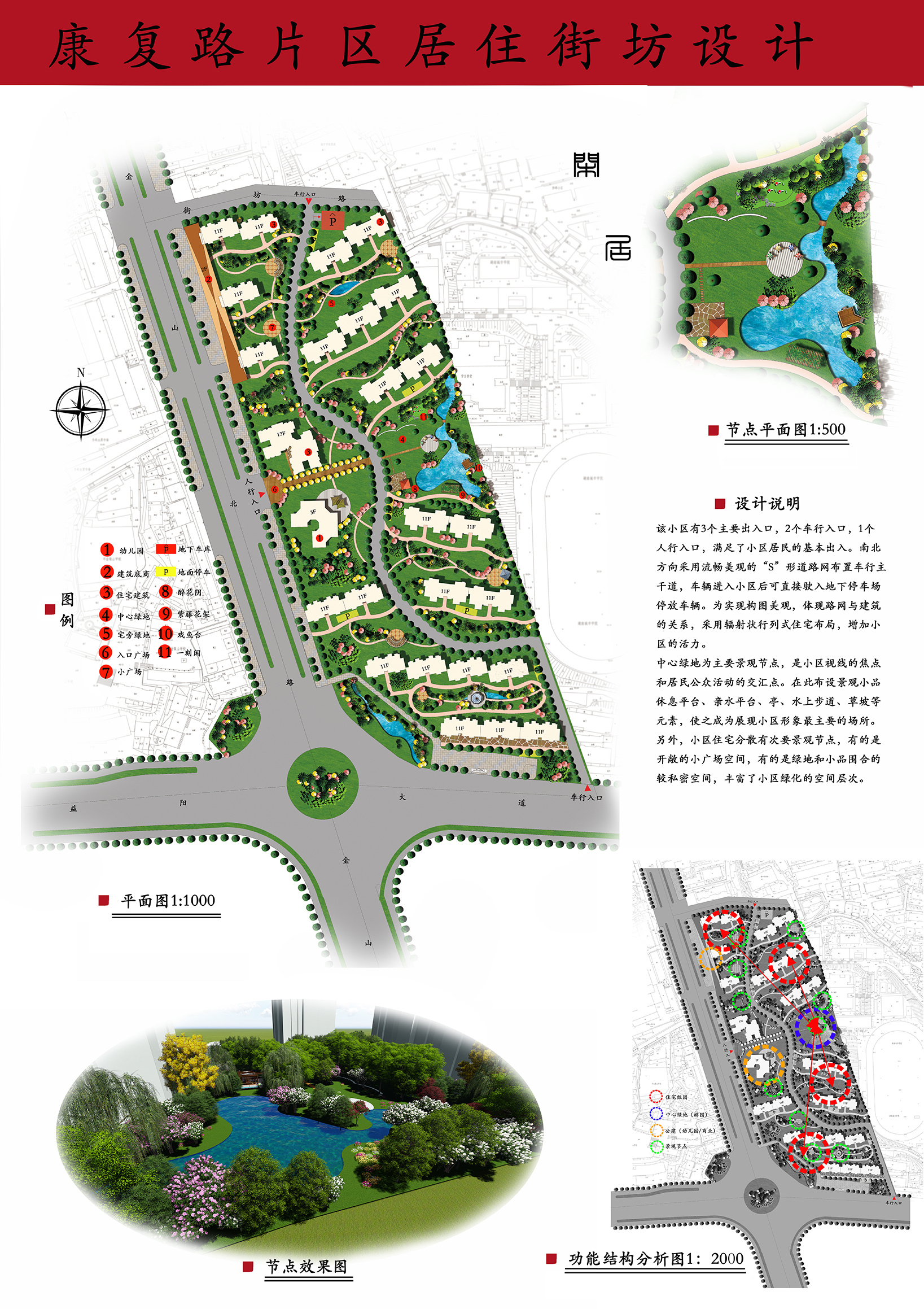 益阳市康复路片区居住街坊设计