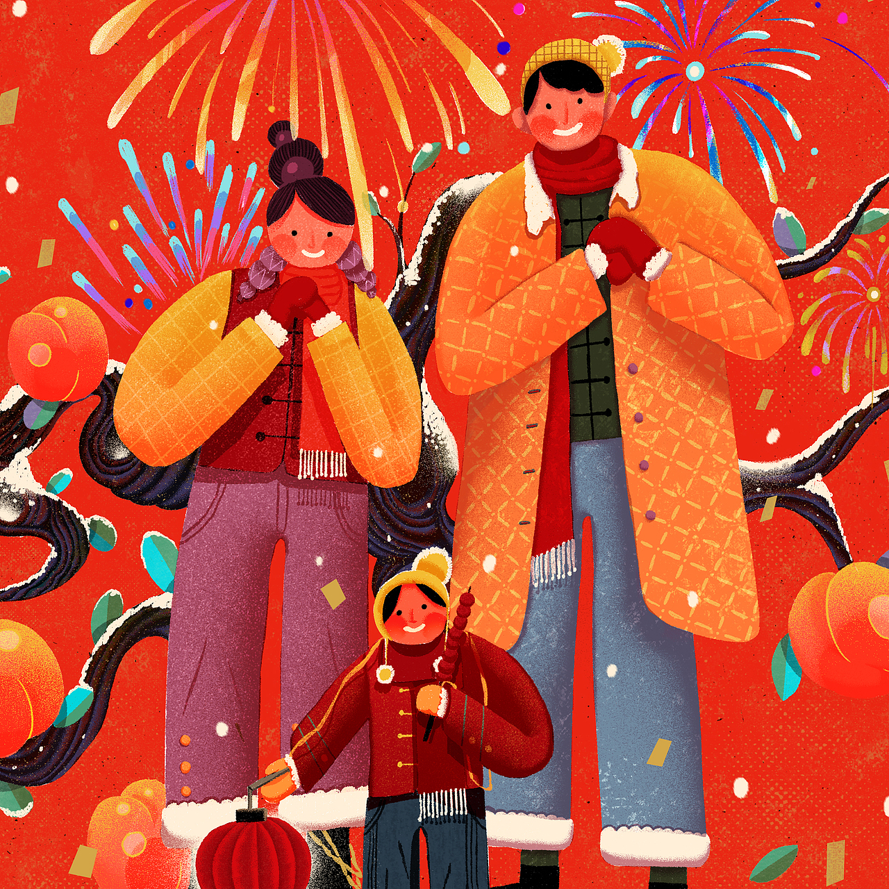 新年插画（图ZMjQyMTQyODUy） - 商业插画 - 站酷设计师孙越SY原创素材 - 站酷ZCOOL