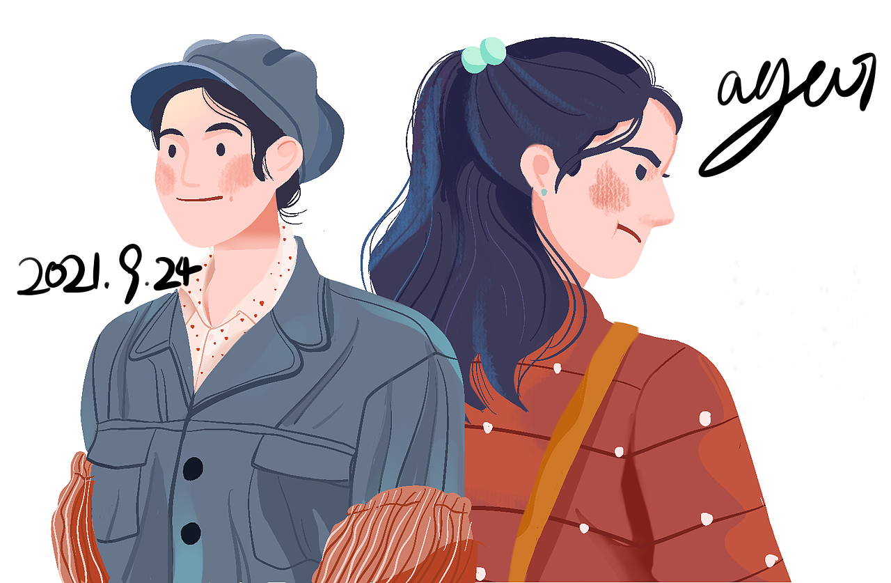 2021—人物插画总结（图ZMjgzMDcxOTA4） - 商业插画 - 站酷设计师啊盖桑原创素材 - 站酷ZCOOL