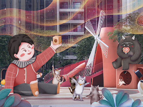 与景观场地结合的创想童话（个人主页-ZNjg1NTE0NjA=） - 儿童插画 - 站酷设计师MAYLOVE_原创素材 - 站酷ZCOOL