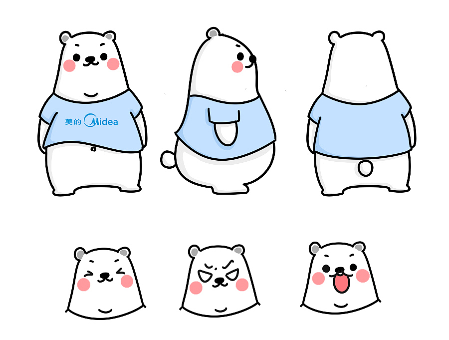 美的熊一家（全稿）（图ZODY4NzE2NDg=） - IP形象 - 站酷设计师小蛮牛LT原创素材 - 站酷ZCOOL