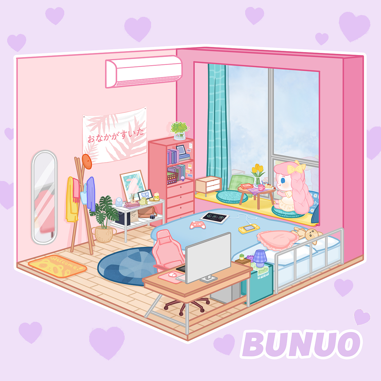 My little room（圖ZMjAwNDQ0MDI4） - 商業(yè)插畫 - 站酷設計師WillieWwwonka原創(chuàng)素材 - 站酷ZCOOL