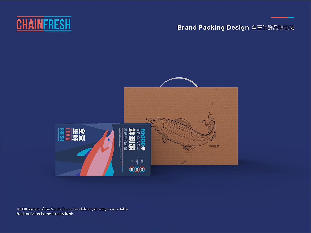 「CHAIN FRESH 全壹生鲜」系列海产包装设计（图ZMTg4NTU4ODI0） - 包装 - 站酷设计师二毛Maxwell原创素材 - 站酷ZCOOL