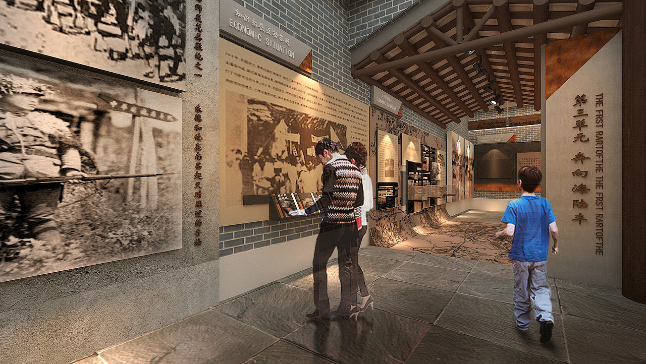 祠堂内历史展厅设计