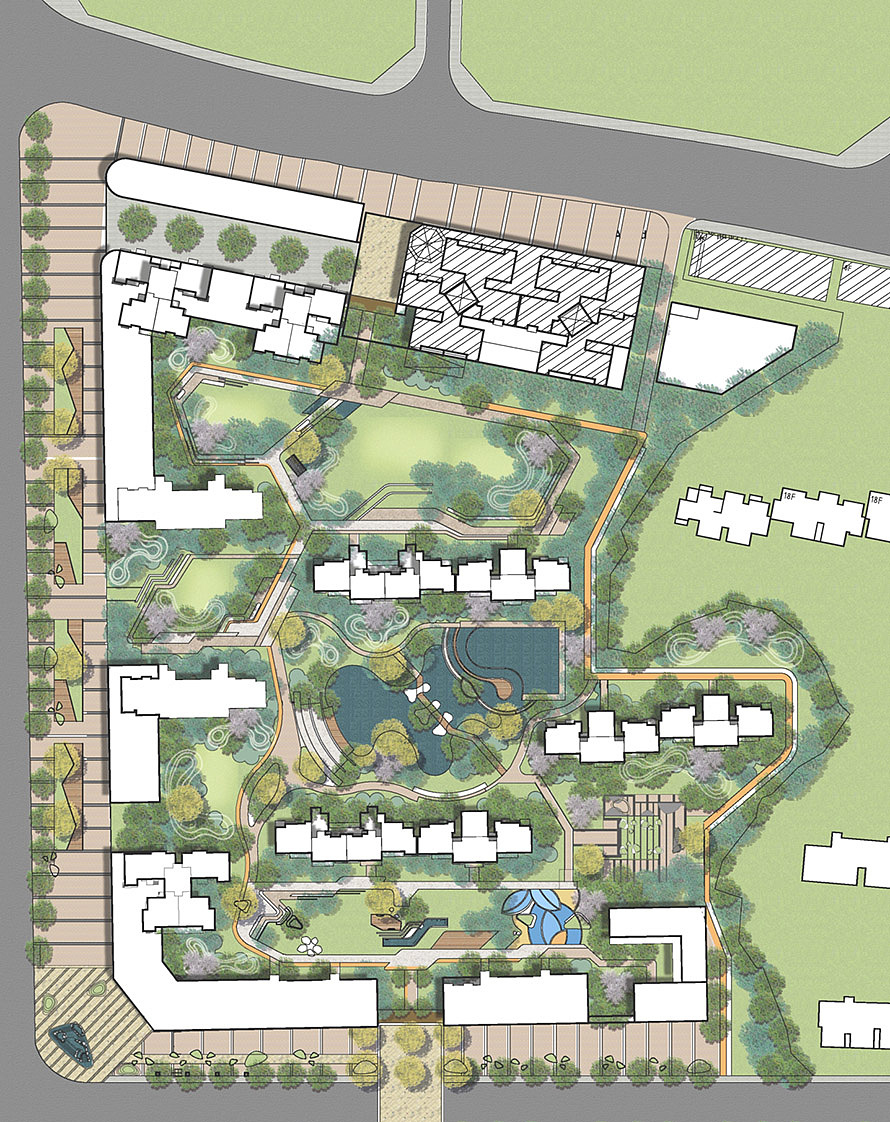 【居住区景观设计】大衡城邦景观设计（图ZMTUwNjIyNTY0） - 景观设计 - 站酷设计师绿动园林原创素材 - 站酷ZCOOL