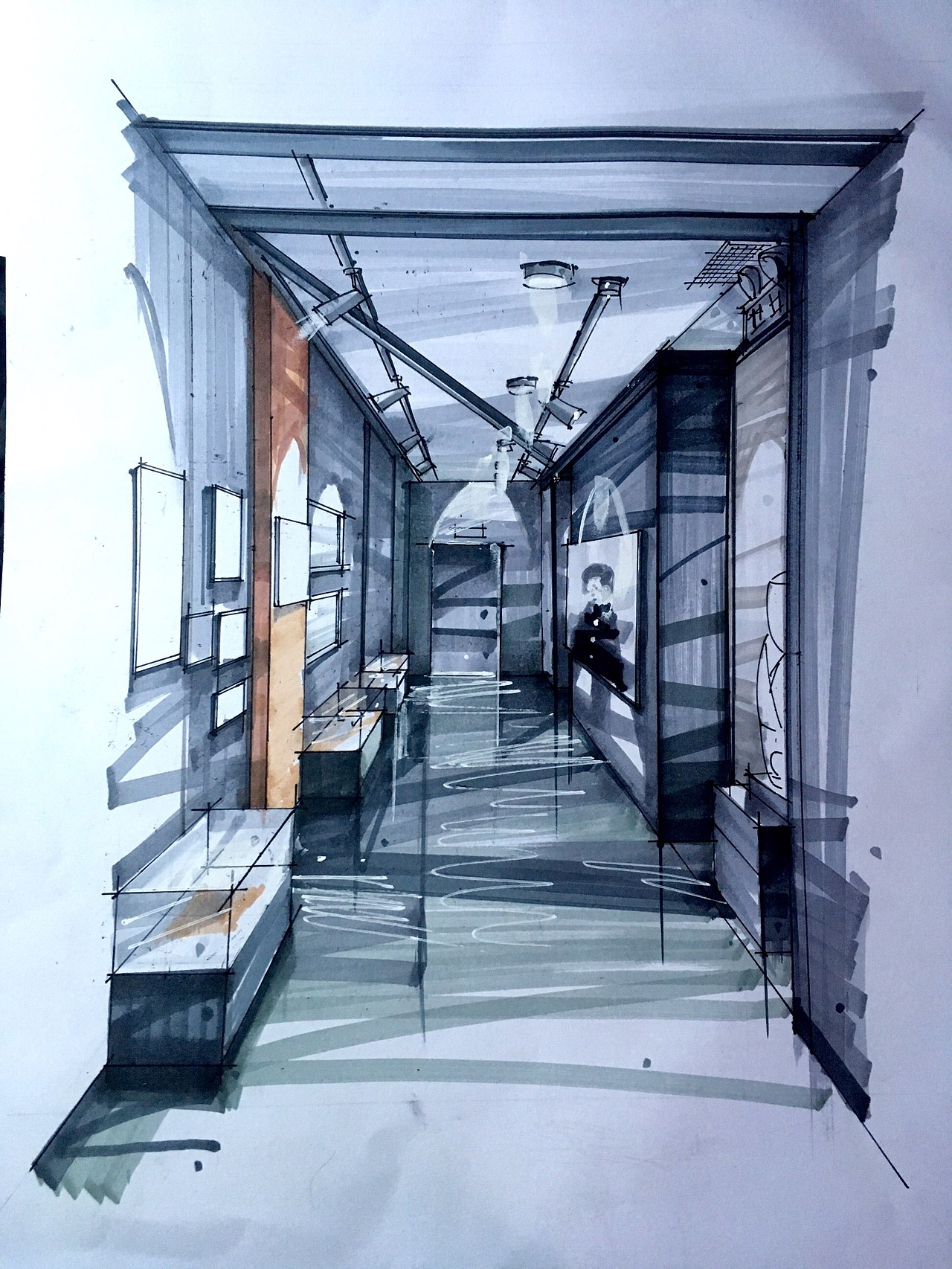 室内设计马克笔效果图（图ZMTI1NDAyMzUy） - 家装设计 - 站酷设计师李书妮原创素材 - 站酷ZCOOL