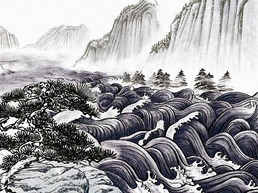 江生大潮 插画包装设计