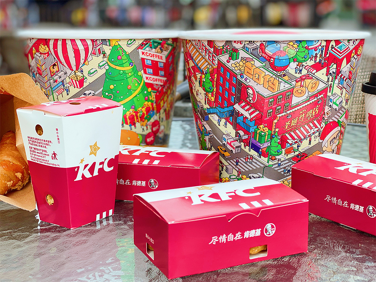 肯德基圣诞桶插图