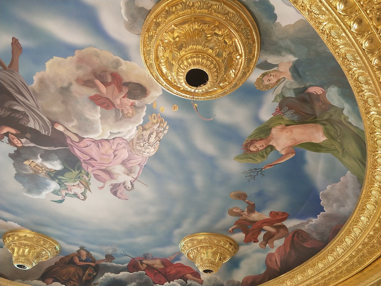 云南壁画穹顶壁画天顶墙绘手绘墙欧式油画