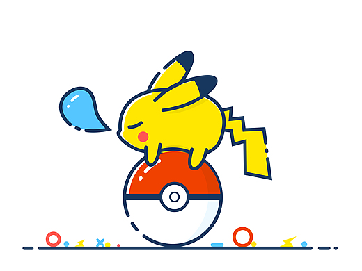 一只睡觉的皮卡丘