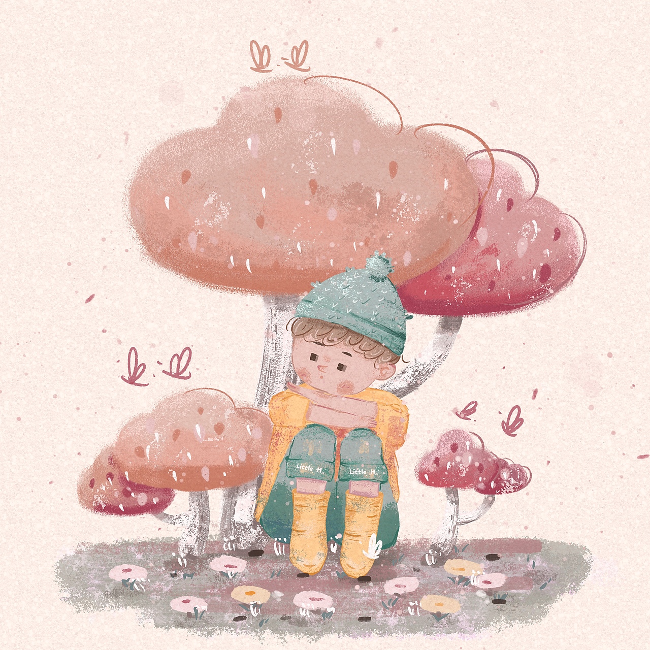 儿插|捕昆虫的春天9（图ZMjU4Mjc1NTU2） - 儿童插画 - 站酷设计师小H的梦想田原创素材 - 站酷ZCOOL