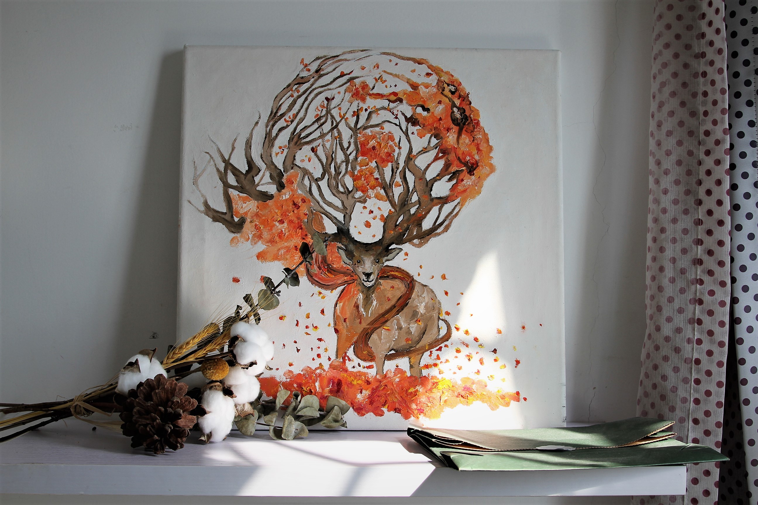 麋鹿|纯艺术|油画|hiasan手绘工厂 - 原创作品 - 站酷 (zcool)