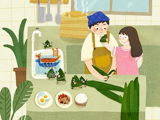 链家APP端午节闪屏插画