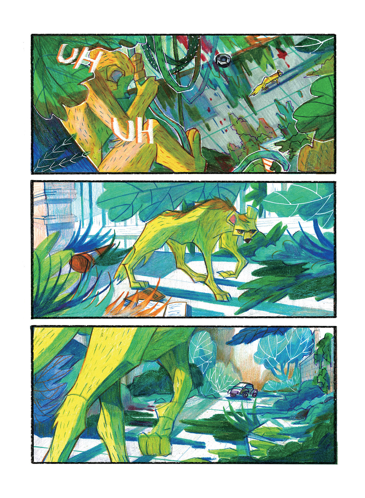 短篇漫画《Dyolan Dog - Welcome to the jungle》（图ZMTY5NjA3ODc2） - 短篇/格漫 - 站酷设计师杨一是在博洛尼亚原创素材 - 站酷ZCOOL