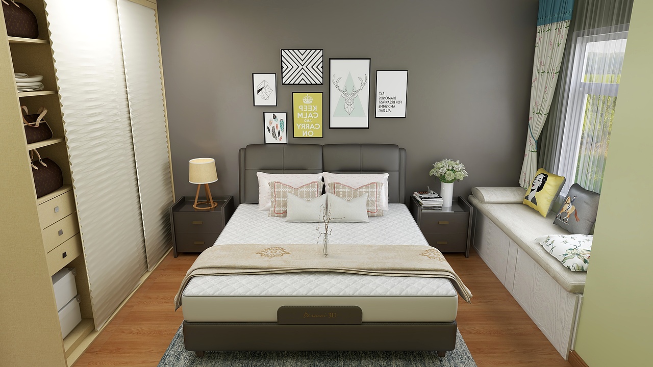 酷家乐搭建入室场景-现代简约(主卧篇)