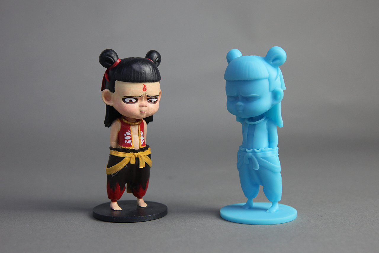 嘟嘴哪吒涂装|手工艺|手办/模玩|三月雪婷 - 原创作品 - 站酷 (zcool)