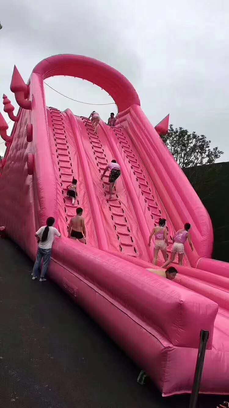 粉色嘉年华大型粉色水上冲关粉色滑道水上乐园租赁