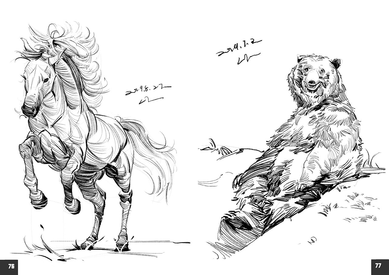 2019速写簿（图ZMTkyODg0MDM2） - 绘画 - 站酷设计师半岛酒徒原创素材 - 站酷ZCOOL