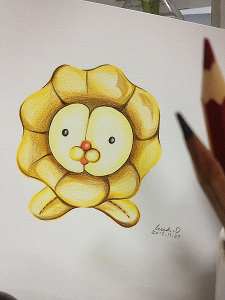 彩色铅笔手绘图案卡通漫画设计