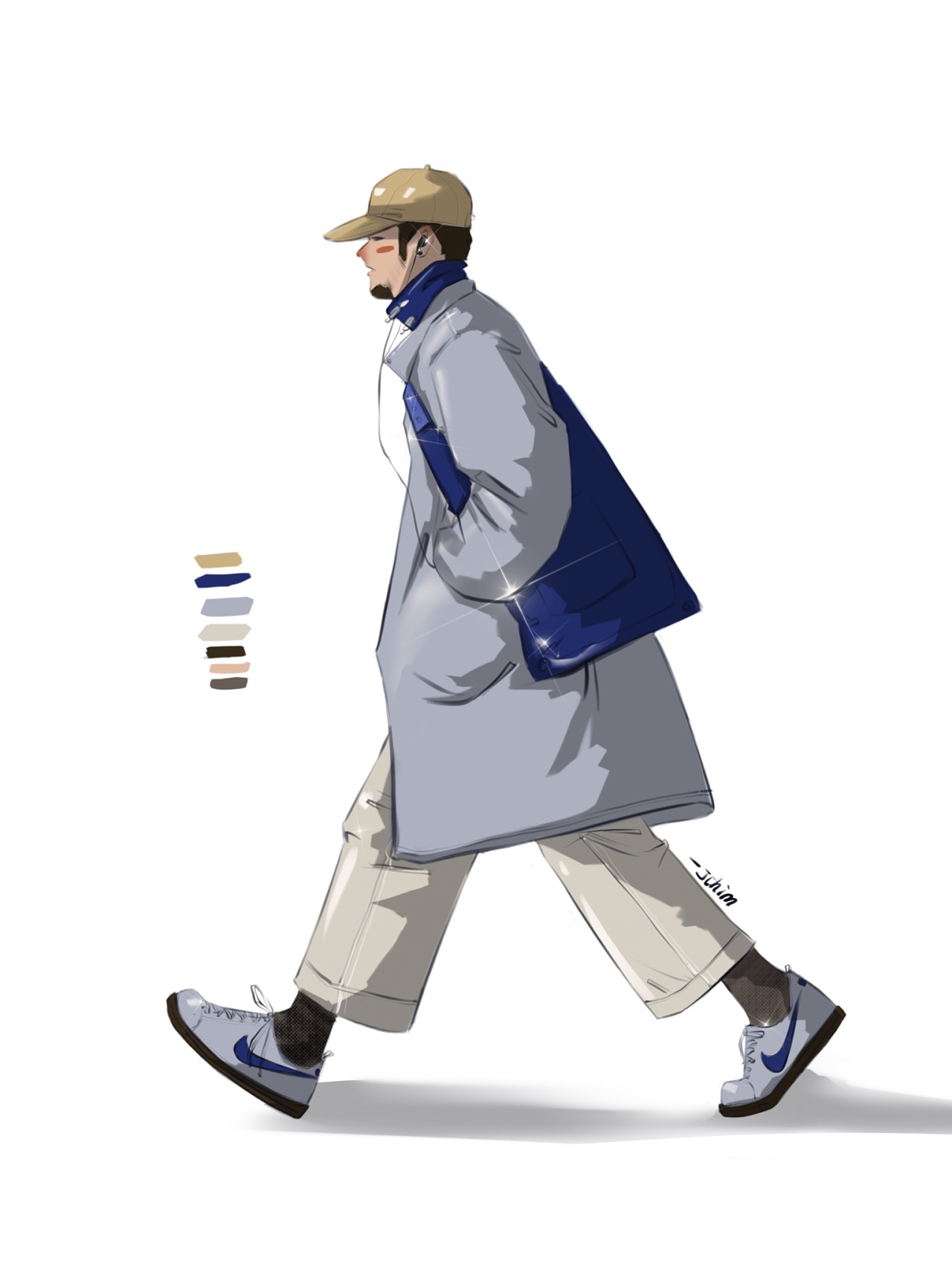 【插画分享|行走的穿搭boy】