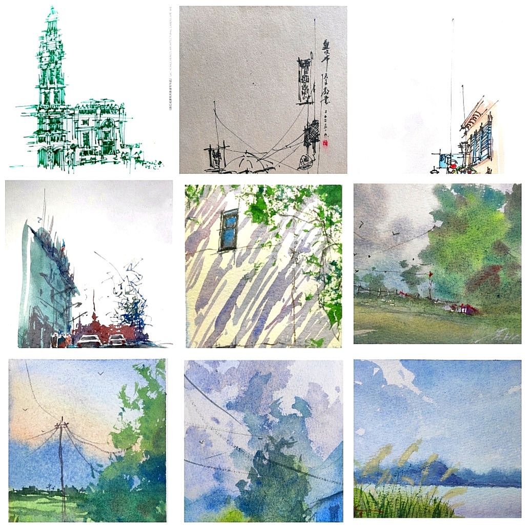 《高红成建筑风景速写作品集》