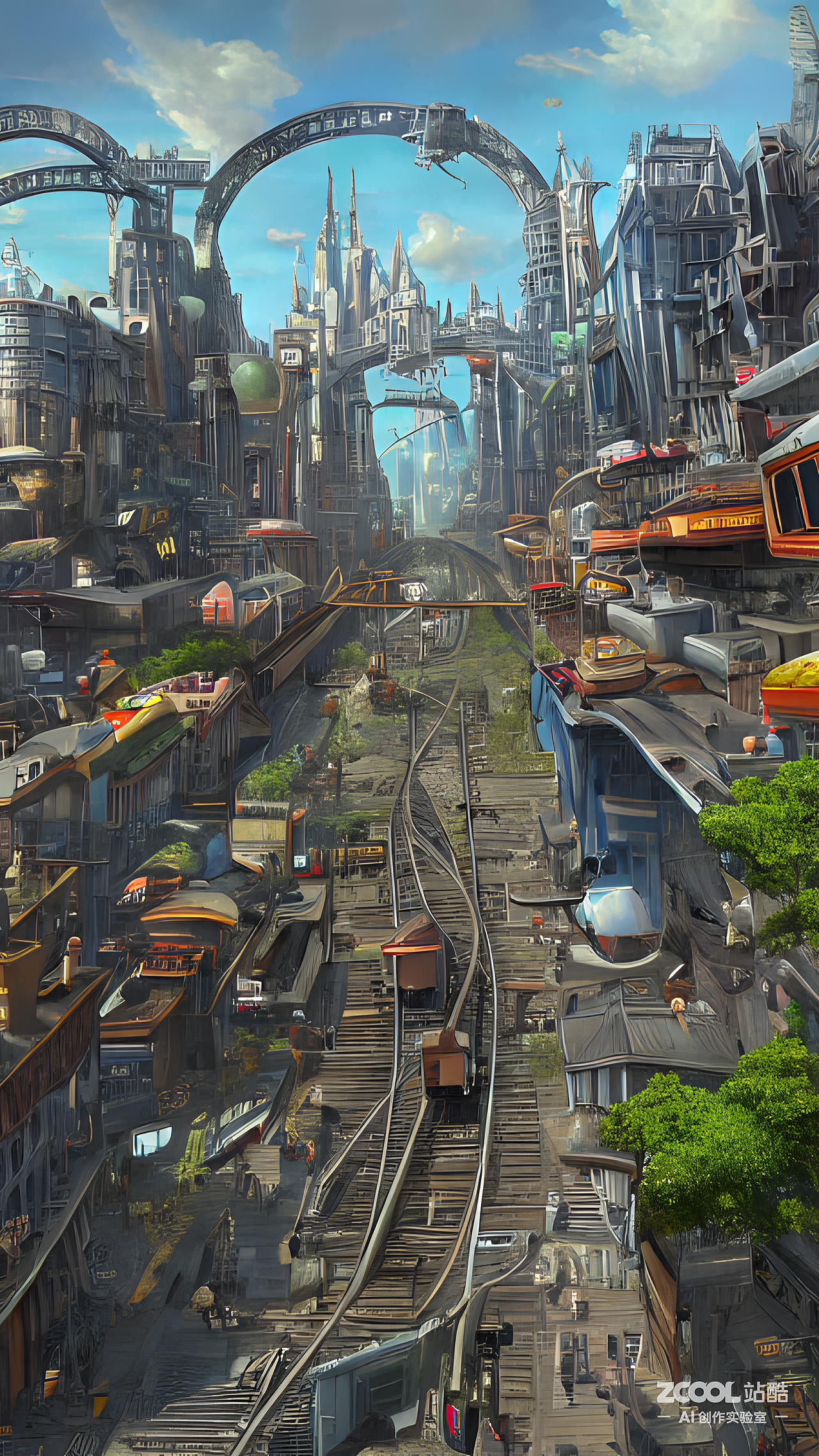 #AI创作实验室#奇奇怪怪的城市（图ZMzIxODk0MTAw） - AI作品 - 站酷设计师MIAO喵JANELIN原创素材 - 站酷ZCOOL