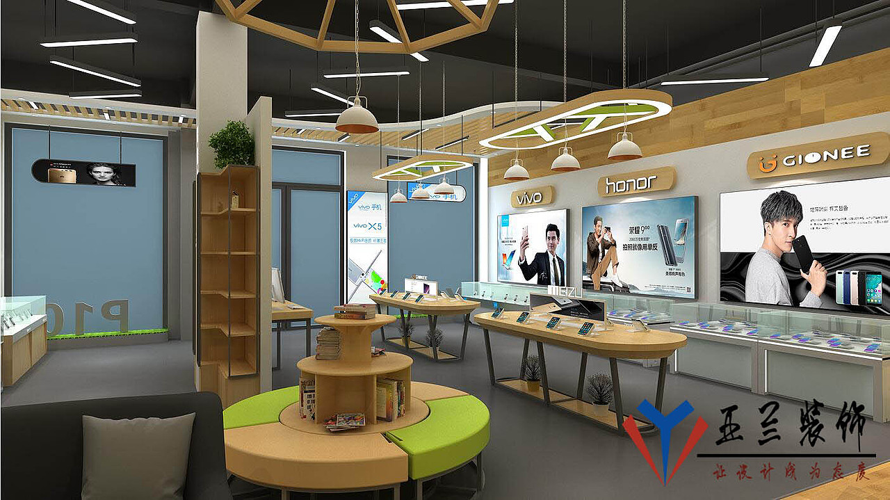 合肥手机店装修,手机店设计,营业厅装修设计。
