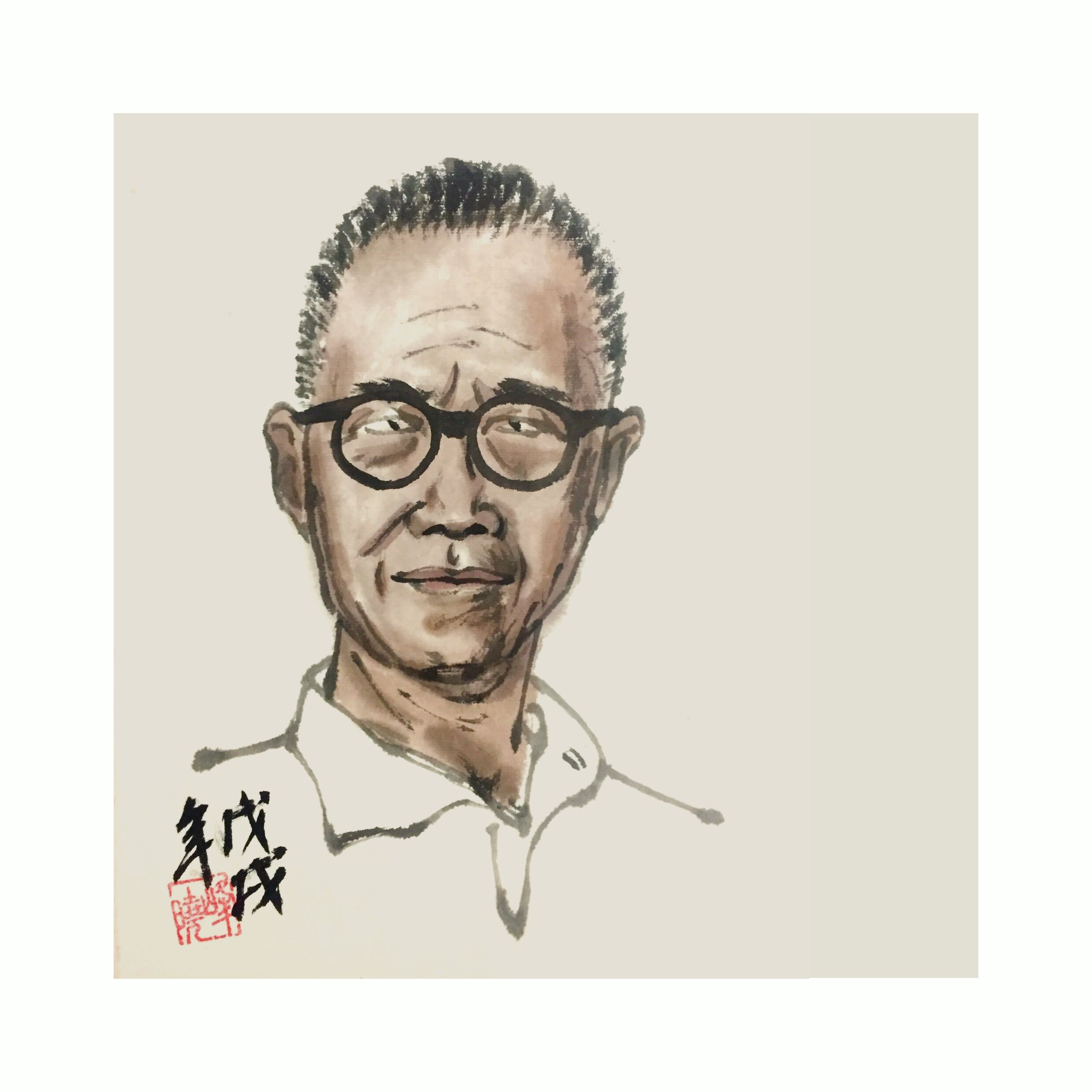 人物画练习—潘天寿