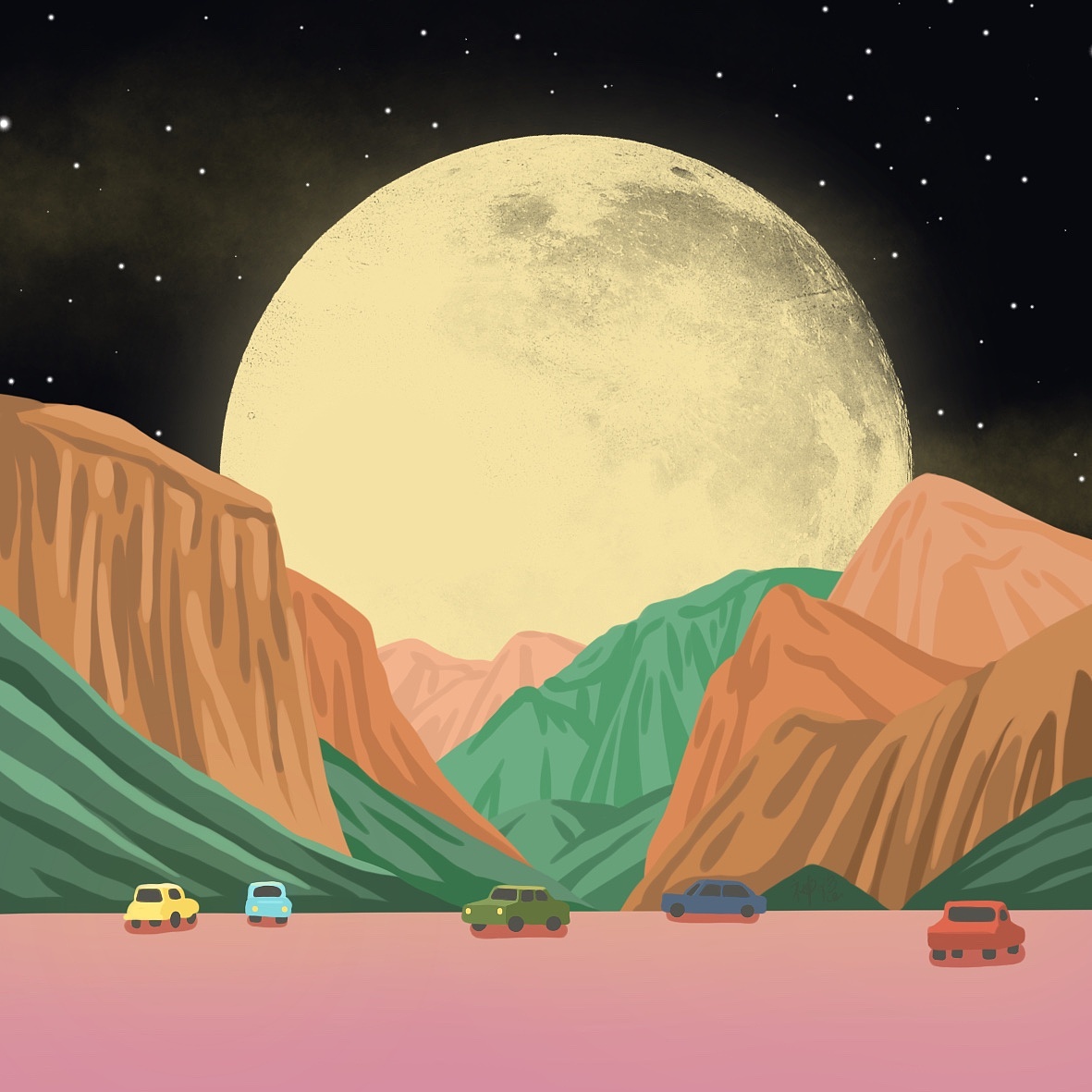 涂涂画画——月亮|插画|插画习作|神隐island - 原创作品 - 站酷