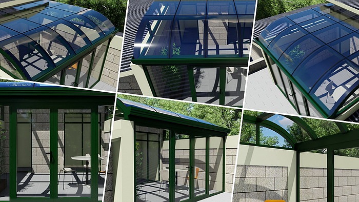 圆弧阳光房设计