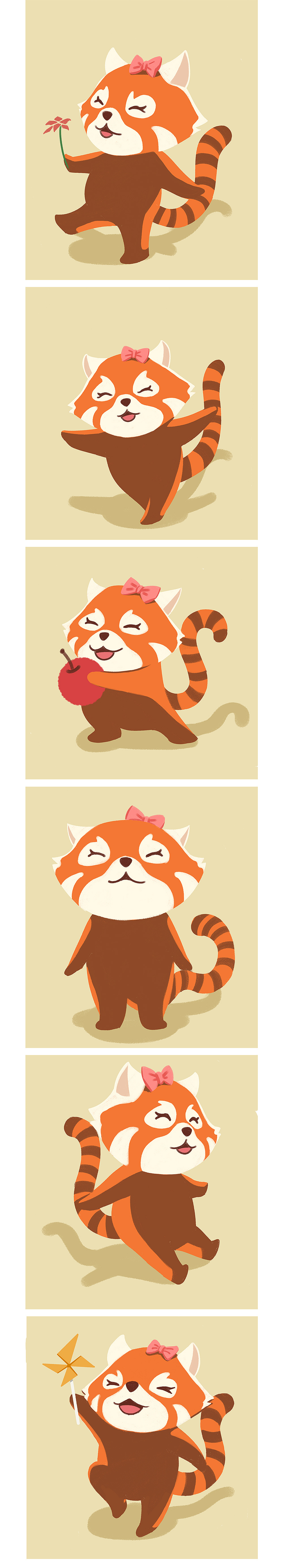 可爱小熊猫吉祥物ip插画