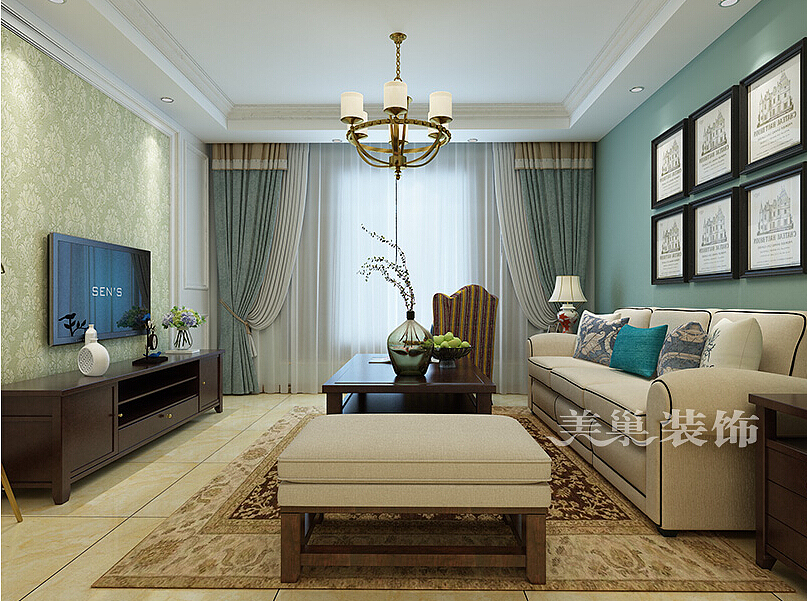 郑州朗悦公园道1號一期二期121平方简约美式风格装修效果图（图ZODM0MjYwMTY=） - 家装设计 - 站酷设计师小曹设计原创素材 - 站酷ZCOOL