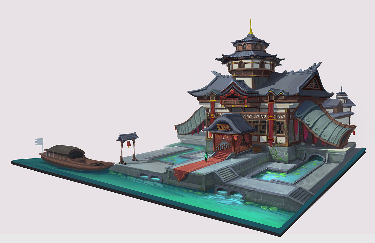 第一次传作品到站酷上,《客栈》