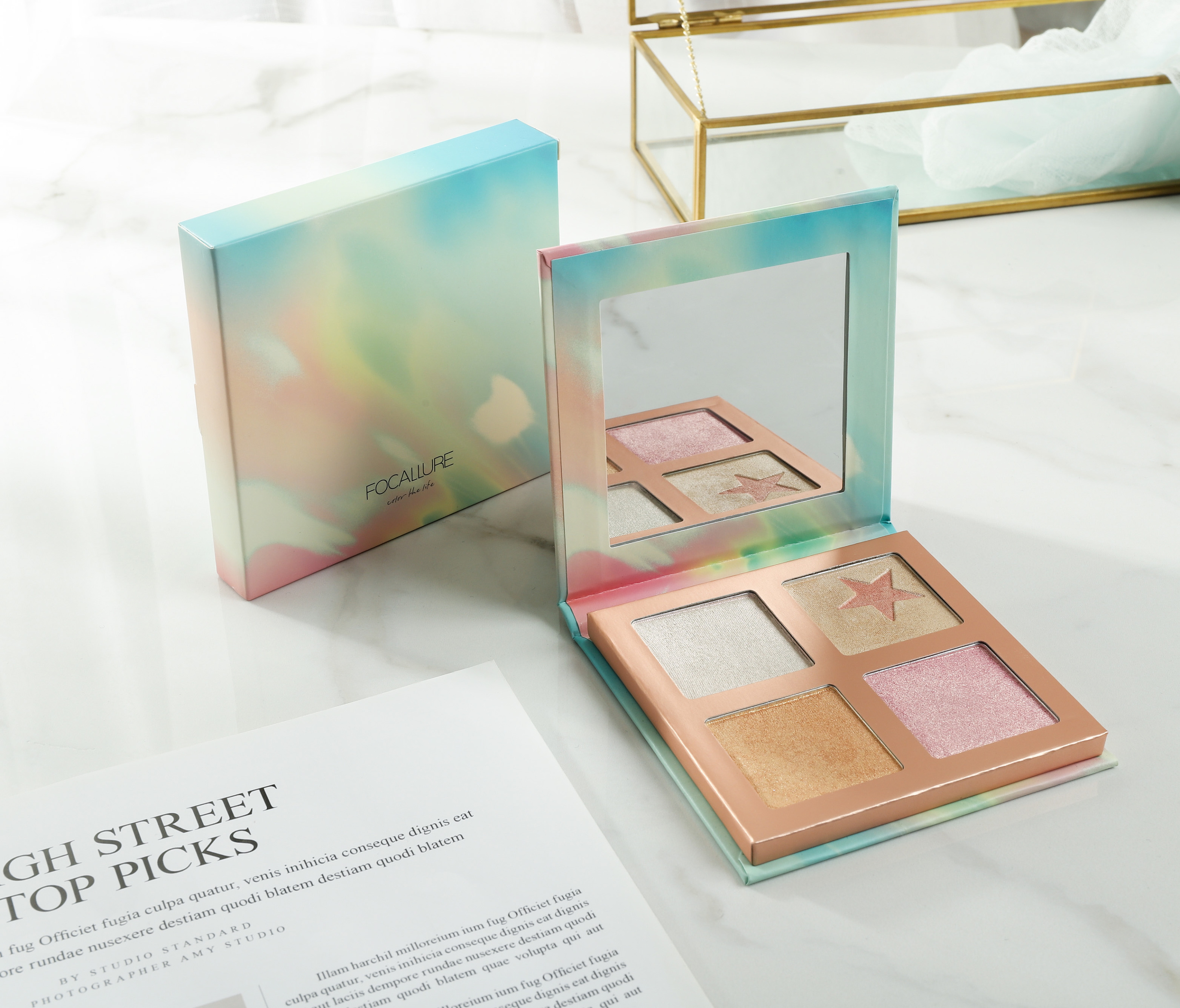 彩妆16色眼影盒拍摄